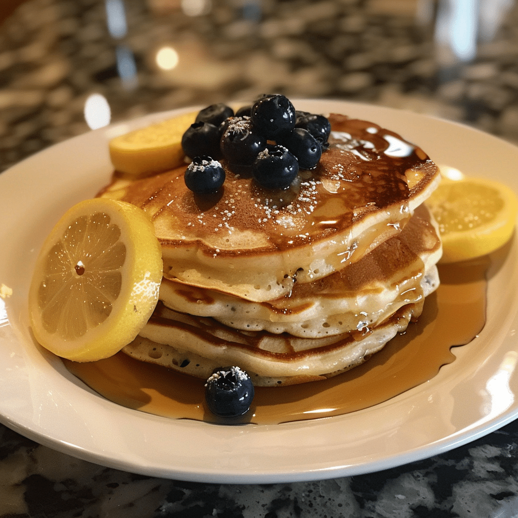 Blueberry Lemon Pancakes Fluffy and Zesty