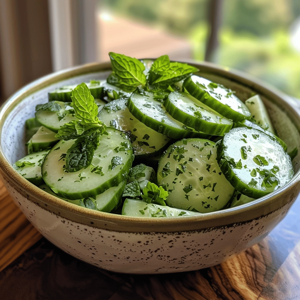 Cucumber Salad Recipe with Herbs and Lemon