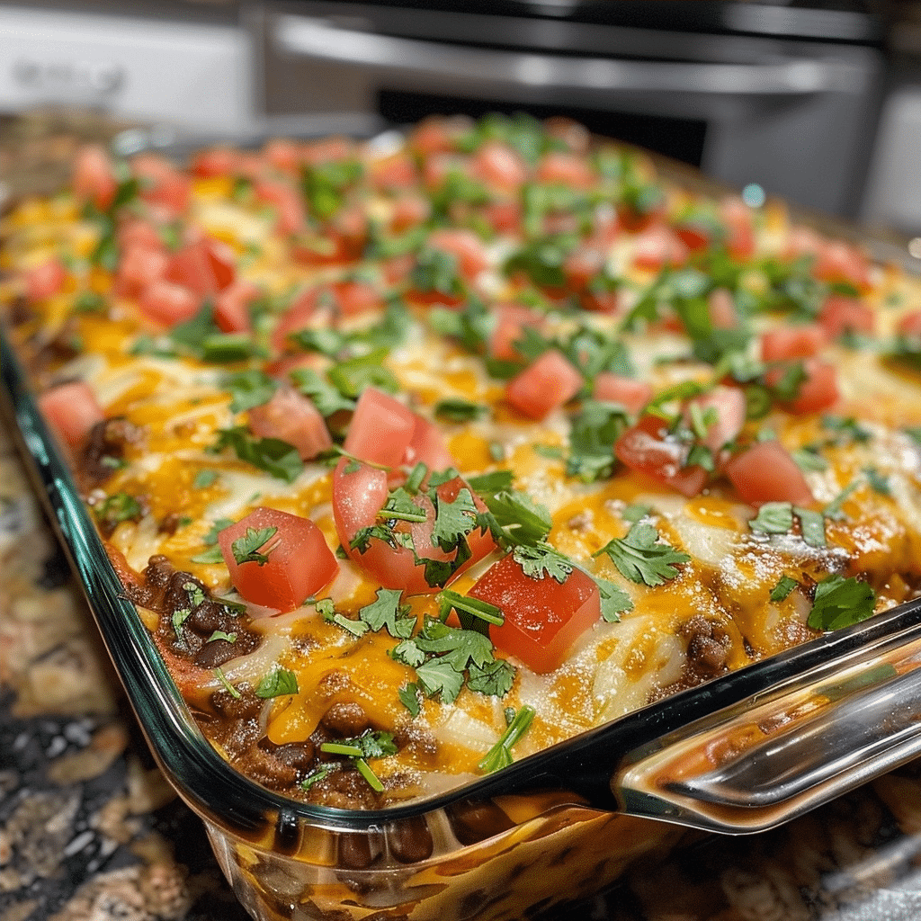Taco Casserole Layers and Flavors