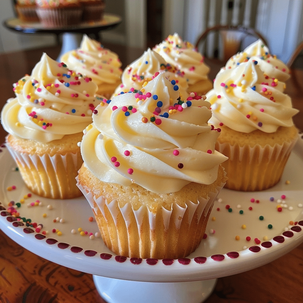 Vanilla Cupcakes Recipe with Creamy Frosting