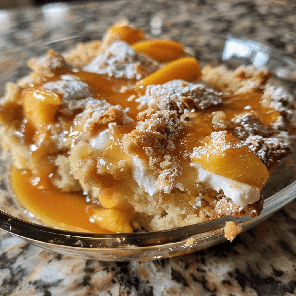 Peach Dump Cake Recipe in Minutes