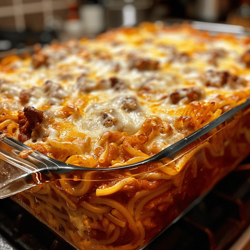 Spaghetti Casserole: A Flavorful Layered Comfort Dish